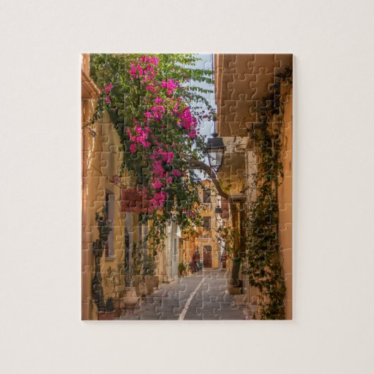 Schmale Straße im alten Rethymnon, Kreta, Griechen Puzzle (Vertikal)