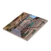 Schmale Straße im Dorf Valldemossa - Mallorca Fliese (Seite)