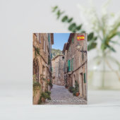 Schmale Straße im Dorf Valldemossa - Mallorca Postkarte (Stehend Vorderseite)