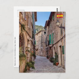 Schmale Straße im Dorf Valldemossa - Mallorca Postkarte