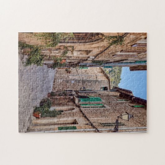 Schmale Straße im Dorf Valldemossa - Mallorca Puzzle (Horizontal)