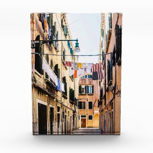 Schmale Straße in Venedig Fotoblock (Vorderseite)