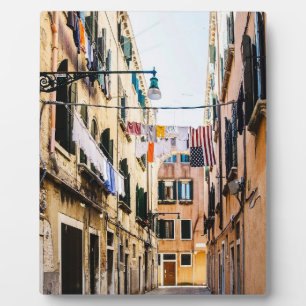 Schmale Straße in Venedig Fotoplatte