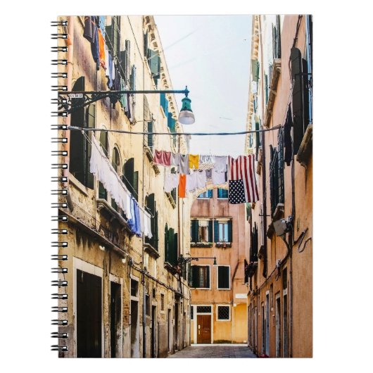 Schmale Straße in Venedig Notizblock (Vorderseite)