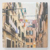 Schmale Straße in Venedig Steinuntersetzer (Vorderseite)