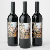 Schmale Straße in Venedig Weinetikett (Flaschen)