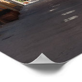 Schmale Straße mit alten Fassaden im toskanischen  Poster (Ecke)