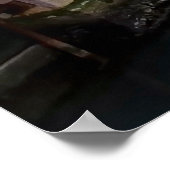 Schmale Straße mit Kanal in Venedig Poster (Ecke)