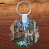 Schmale Straße mit Kanal in Venedig Schlüsselanhänger (Vorderseite)