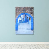 Schmale Straße von Chefchaouen Leinwanddruck (Insitu (Holzboden))