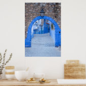 Schmale Straße von Chefchaouen Poster (Küche)