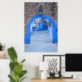 Schmale Straße von Chefchaouen Poster (Heimbüro)