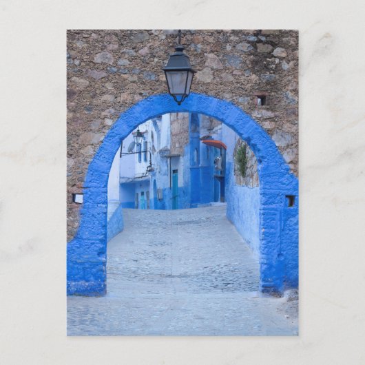 Schmale Straße von Chefchaouen Postkarte (Vorderseite)