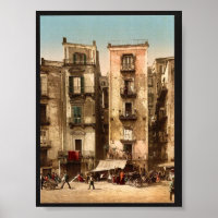 Schmale Straßen, Neapel, Italien Klassiker Fotochr