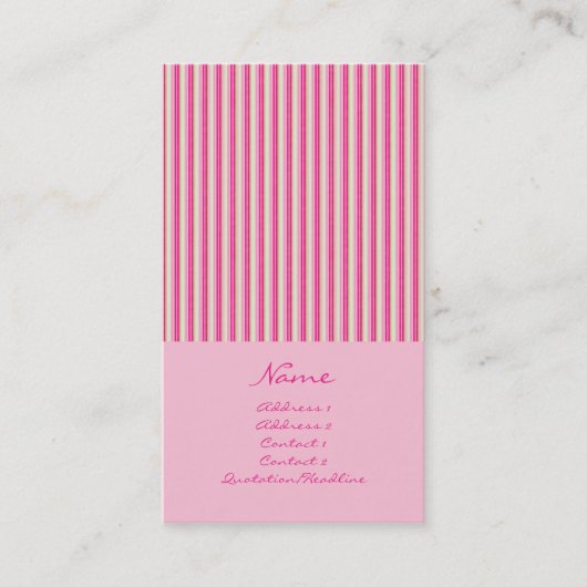 Schmale Streifen Nr. 0004- Visitenkarte (Vorderseite)