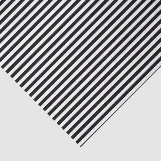 Schmale, tiefste schwarz-weiß gestreifte Muster Seidenpapier (Ausschnitt)