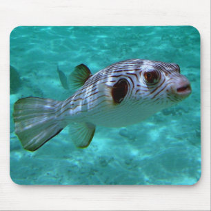 Schmaler Pufffisch Mousepad