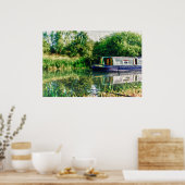 Schmales Boot auf dem Fluss Nene Print Poster (Küche)