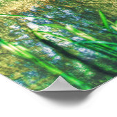 Schmales Boot auf dem Fluss Nene Print Poster (Ecke)