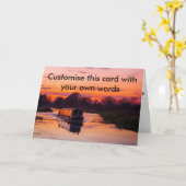 Schmales Boot bei Sunset Karte (Gelbe Blume)