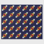 Schmales Boots-Rosenmuster Geschenkpapier (Flach)