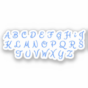 Schmalheft-Alphabet-Buchstaben - Handschrift-Aufkl Aufkleber