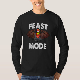 Schmaus-Modus An Thanksgiving Truthahn Muskel Fami T-Shirt