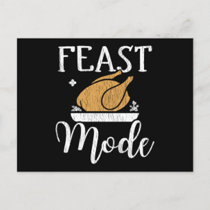 Schmaus-Modus-Script Süßes Thanksgiving-Puten-Dinn Postkarte