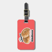 Schmear the World mit Kindness-Gepäckmarke Gepäckanhänger (Vorderseite vertikal)