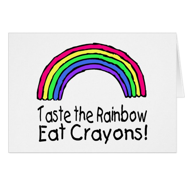 Schmecken Sie den Regenbogen essen Zeichenstifte (Vorderseite (Horizontal))
