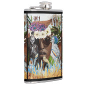 "Schmecken Sie keine schlechtes" Vinyl Flachmann (Rechts)