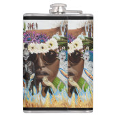 "Schmecken Sie keine schlechtes" Vinyl Flachmann (Rückseite)