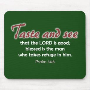 Schmecken Sie und sehen Sie (dunkler Hintergrund) Mousepad