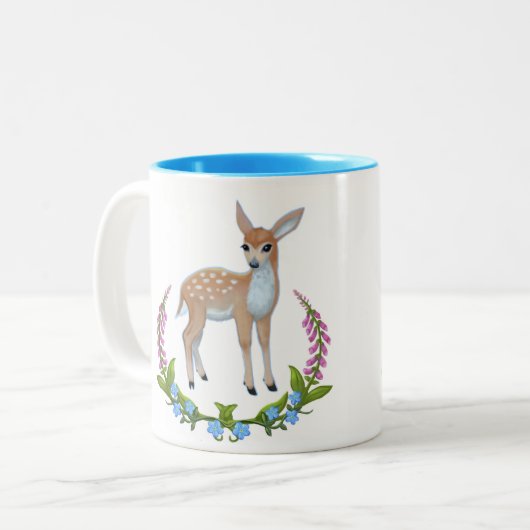 Schmeicheln Sie sich in der Fingerhut-Tasse ein Zweifarbige Tasse (Vorderseite Links)