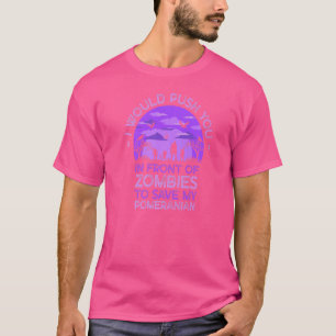 Schmeiß dich in Zombies, um meinen Spitz lustig Re T-Shirt