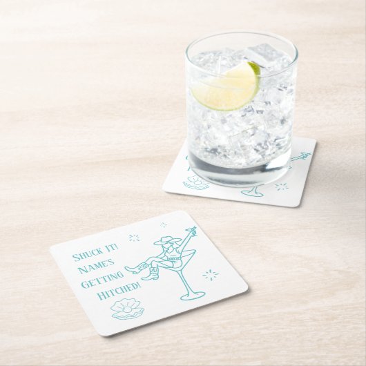 Schmeiß es! Cowgirl Bachelorette Napkins Rechteckiger Pappuntersetzer (Vor Ort)