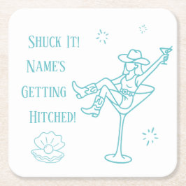 Schmeiß es! Cowgirl Bachelorette Napkins Rechteckiger Pappuntersetzer