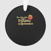 Schmeiß ihn aus wie ein Kürbis Trumpkin Halloween Ornament (Vorderseite)