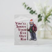 Schmeißen Sie Ihr Auge aus Postkarte (Stehend Vorderseite)