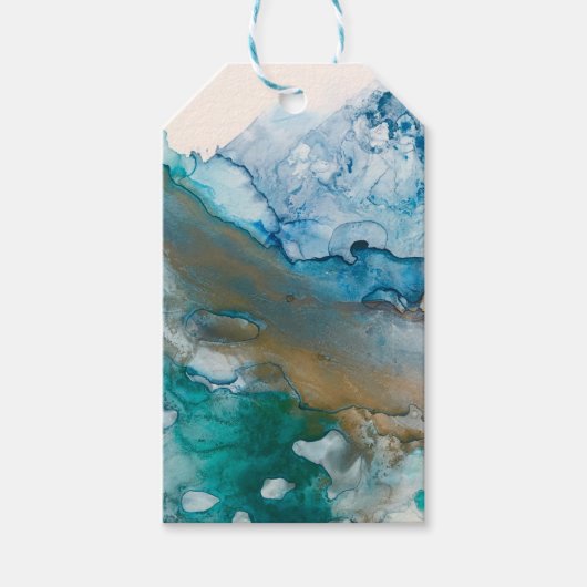 Schmelz Gletscher Alkohol Tinte Malerei Geschenkanhänger (Vorderseite)