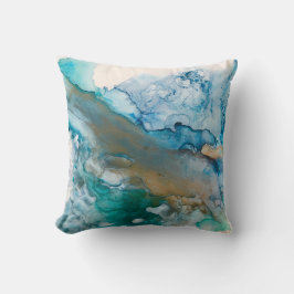 Schmelz Gletscher Alkohol Tinte Malerei Kissen