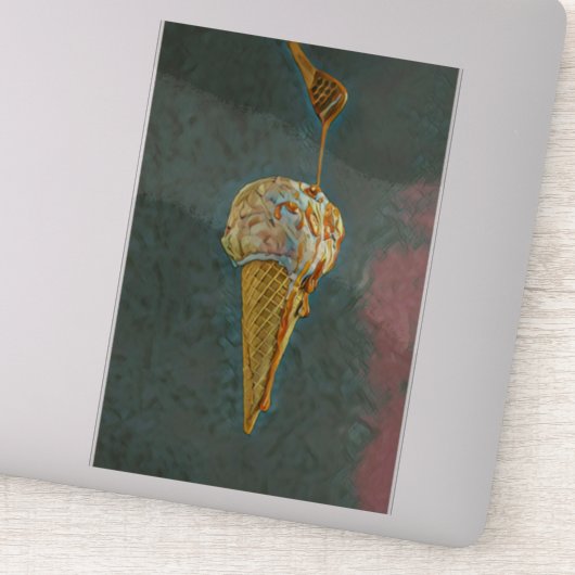 Schmelz-Schokoladeneis Aufkleber (Detail)