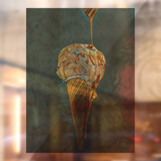 Schmelz-Schokoladeneis Fensteraufkleber (Blatt 2)