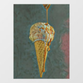 Schmelz-Schokoladeneis Fensteraufkleber (Blatt)