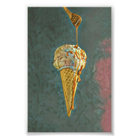 Schmelz-Schokoladeneis Fotodruck (Vorne)