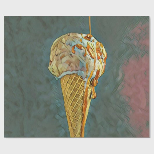 Schmelz-Schokoladeneis Geschenkpapier (Flach)