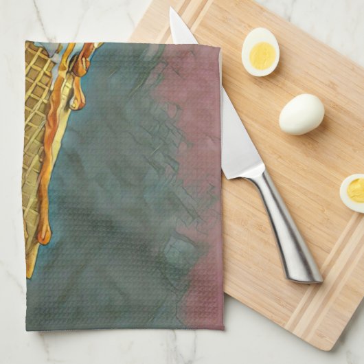 Schmelz-Schokoladeneis Geschirrtuch (Viertel Falte)