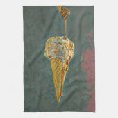 Schmelz-Schokoladeneis Geschirrtuch (Vertikal)