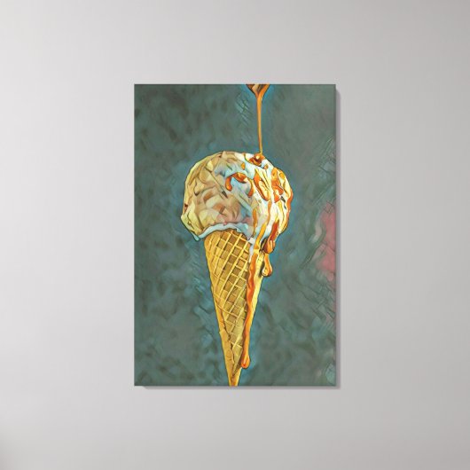 Schmelz-Schokoladeneis Leinwanddruck (Vorderseite)