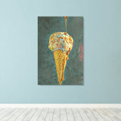 Schmelz-Schokoladeneis Leinwanddruck (Insitu (Holzboden))